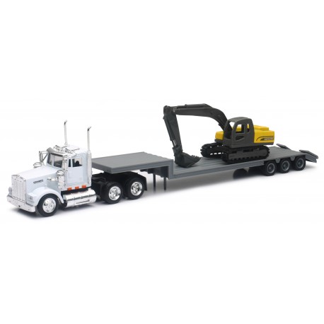 CAMION 1/43° KENWORTH AVEC EXCAVATRICE