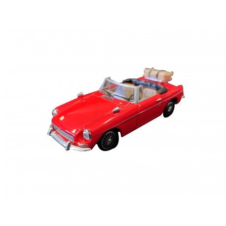 VOITURE MGB CONVERTIBLE ROUGE 1/43° CARARAMA