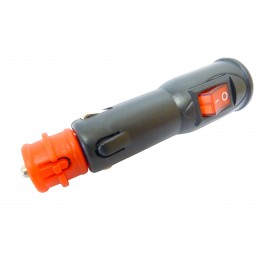 PRISE ALLUME-CIGARE 2 EMBOUTS 12/24V-8A, AVEC INTERRUPTEUR LUMINEUX