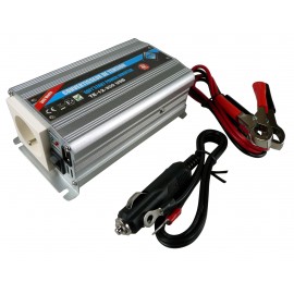 CONVERTISSEUR DE TENSION 12/220V - 300W AVEC PRISE USB 2A