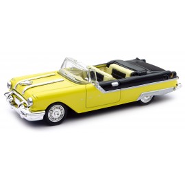 VOITURE AMERICAINE PONTIAC STARCHIEF 1955 JAUNE 1/43°