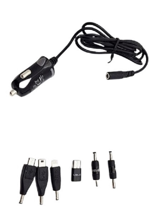 Kit chargeur allume cigare 12V / 24V 2A&#160; avec 6 connecteurs