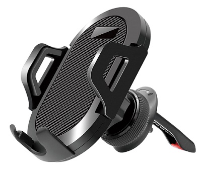Porte téléphone rotatif à pince orientable 360° fixation grille aération