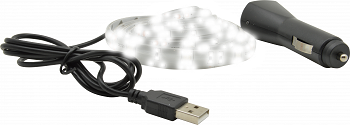 Bande flexible adh&eacute;sive 60 leds 12V / 24V blanc