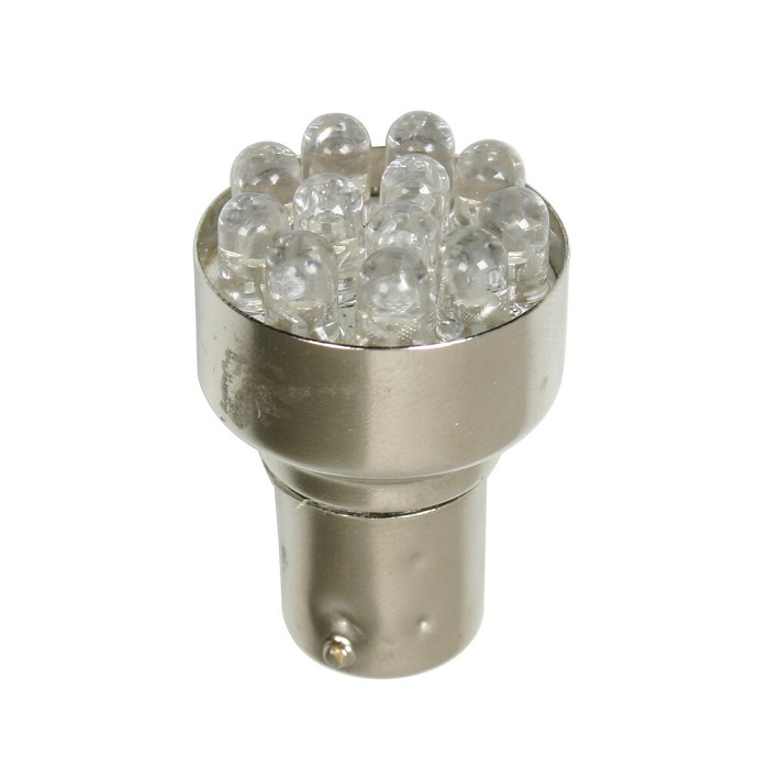 Ampoule 24V ,12 leds, bay15d blanche