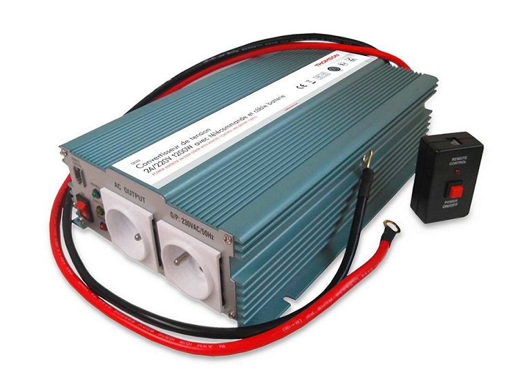 CONVERTISSEUR DE TENSION THOMSON 24/220V 1200W AVEC TELECOMMANDE