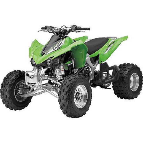 Quad Kawasaki KFX 450R vert &agrave; l &eacute;chelle 1/12&egrave;me.